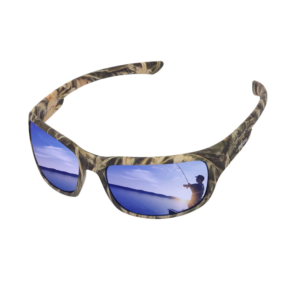 Floating Polarized Mirrored Fishing Sunglasses Side Shield Wrap Boating Jet  Ski