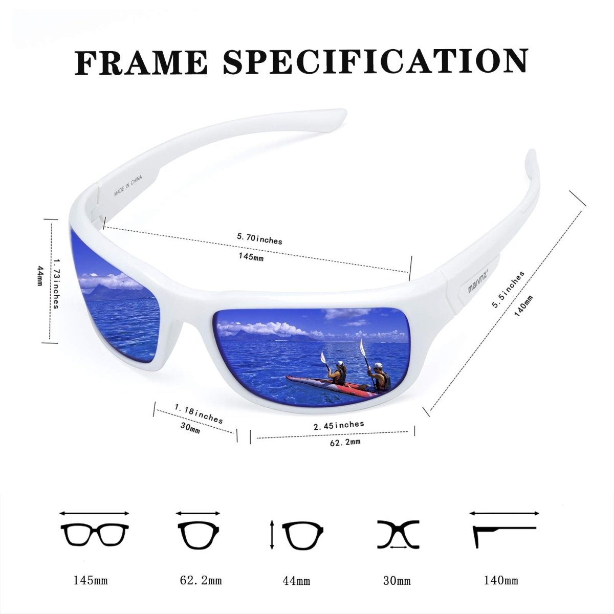 WindRider Polarized Floating Sunglasses for Fishing 100% UV Protection